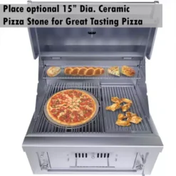 Barbecue Encastrable Hybride Charbon De Bois Et Gaz 30" - 76cm - SUNSTONE -The Bastard Magasin barbecue hybride gaz charbon de bois 76cm 7