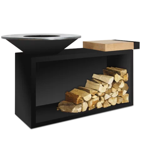 Brasero OFYR Island Black 85 Bois Teck 1 Brasero OFYR Island Black 85 Bois Teck