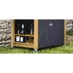 Desserte Pour Plancha Robinier Hpl Noir EMILE - ENO -The Bastard Magasin desserte pour plancha robinier hpl noir emile 5