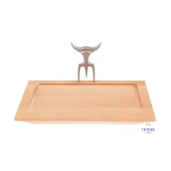 Planche à Découper Avec Fourchette Inox Brut - TRIDENS By CHABRET